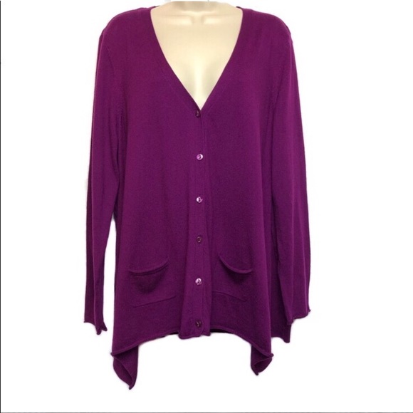 Style & Co. Sweaters - Style & Co. Purple Button Up Cardigan Sz. Lg. = 16